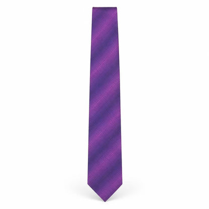 Front view of Thomas Nash Men's Purple Silk Geometric Tie