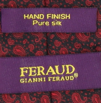 Feraud Men's Red Paisley Silk Tie