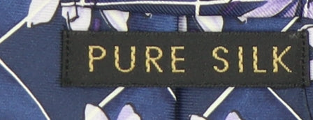 Marks & Spencer Men's Blue Floral Silk Tie