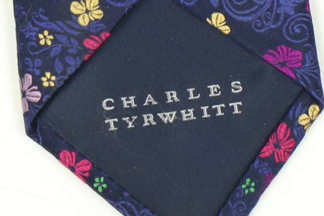 Charles Tyrwhitt Men's Multicoloured Floral Silk Tie