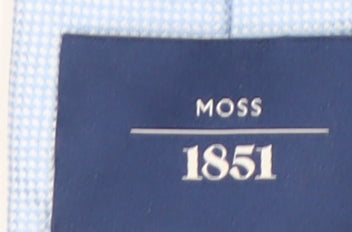 Moss 1851 Blue Silk Slim Men's Tie - New