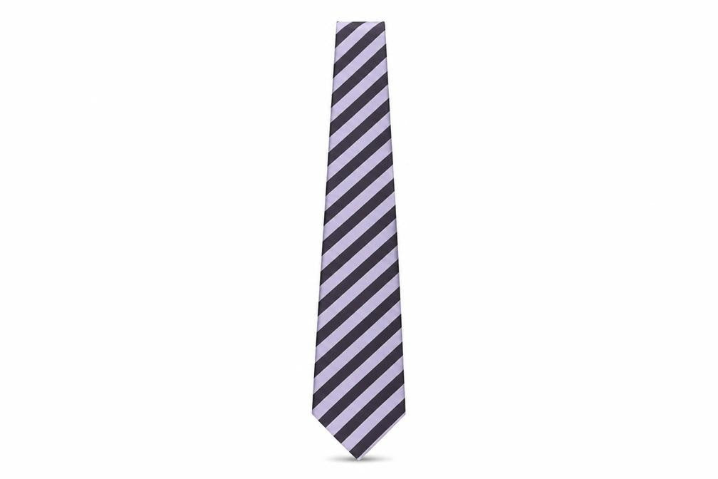 Ted Baker Men’s Silk Striped Tie in Black & Silver
