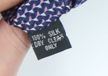 Chester Men's Purple Geometric Slim Silk Tie