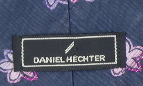 Daniel Hechter Men’s Blue Silk Floral Designer Tie