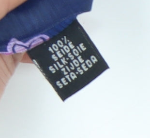Daniel Hechter Men’s Blue Silk Floral Designer Tie