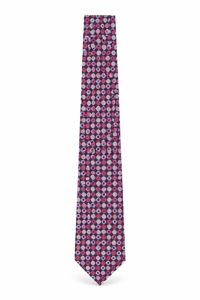 Hawes & Curtis Men's Multicoloured Silk Geometric Tie