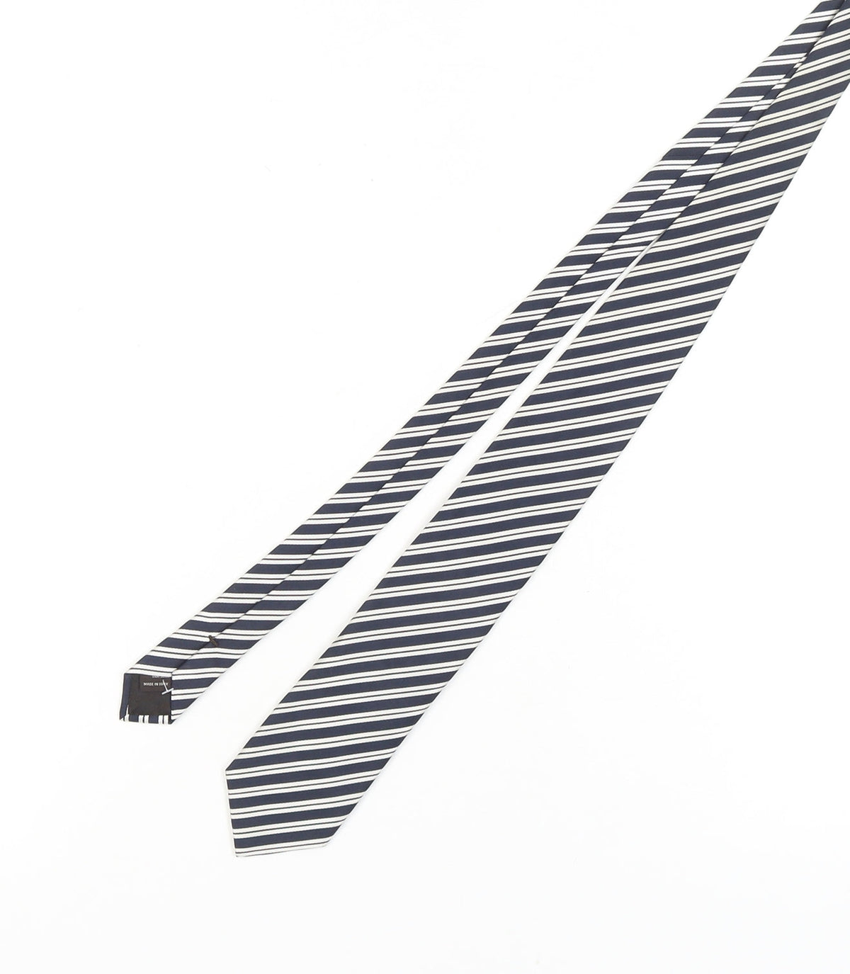 Canali Men's Blue Striped Silk Tie