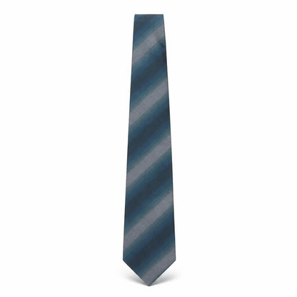 Front view of Emporio Armani Men's Blue Silk Designer Tie