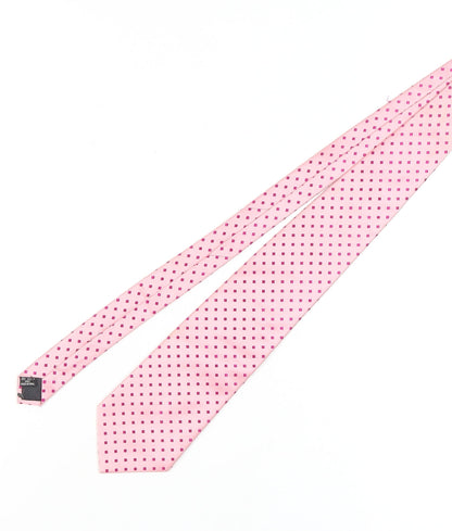 Jeff Banks Pink Silk Geometric Men's Tie