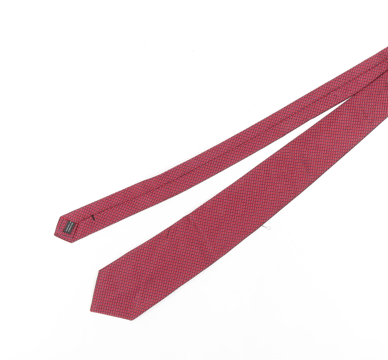 Frank Rostron Men’s Red Geometric Silk Tie
