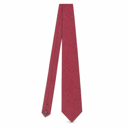 Frank Rostron Men’s Red Geometric Silk Tie