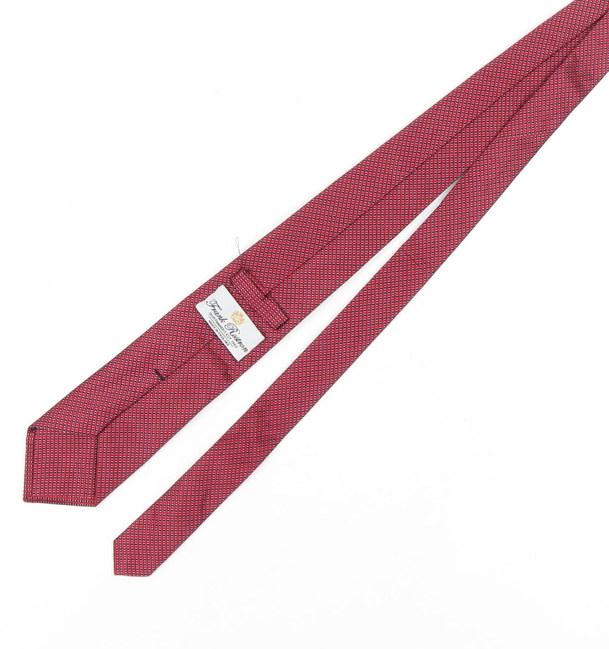 Frank Rostron Men’s Red Geometric Silk Tie