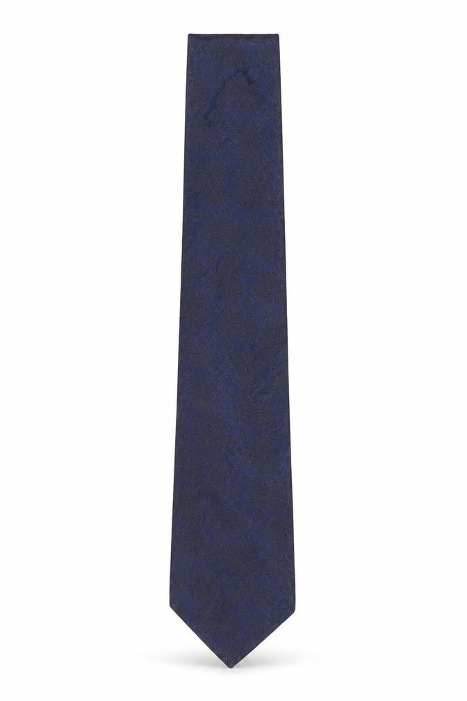 Frank Rostron Men's Blue Paisley Silk Slim Tie