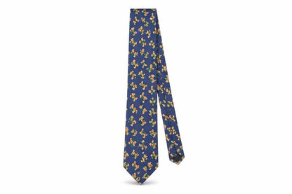 IL David Silk Blue Teddy Bear Men's Tie