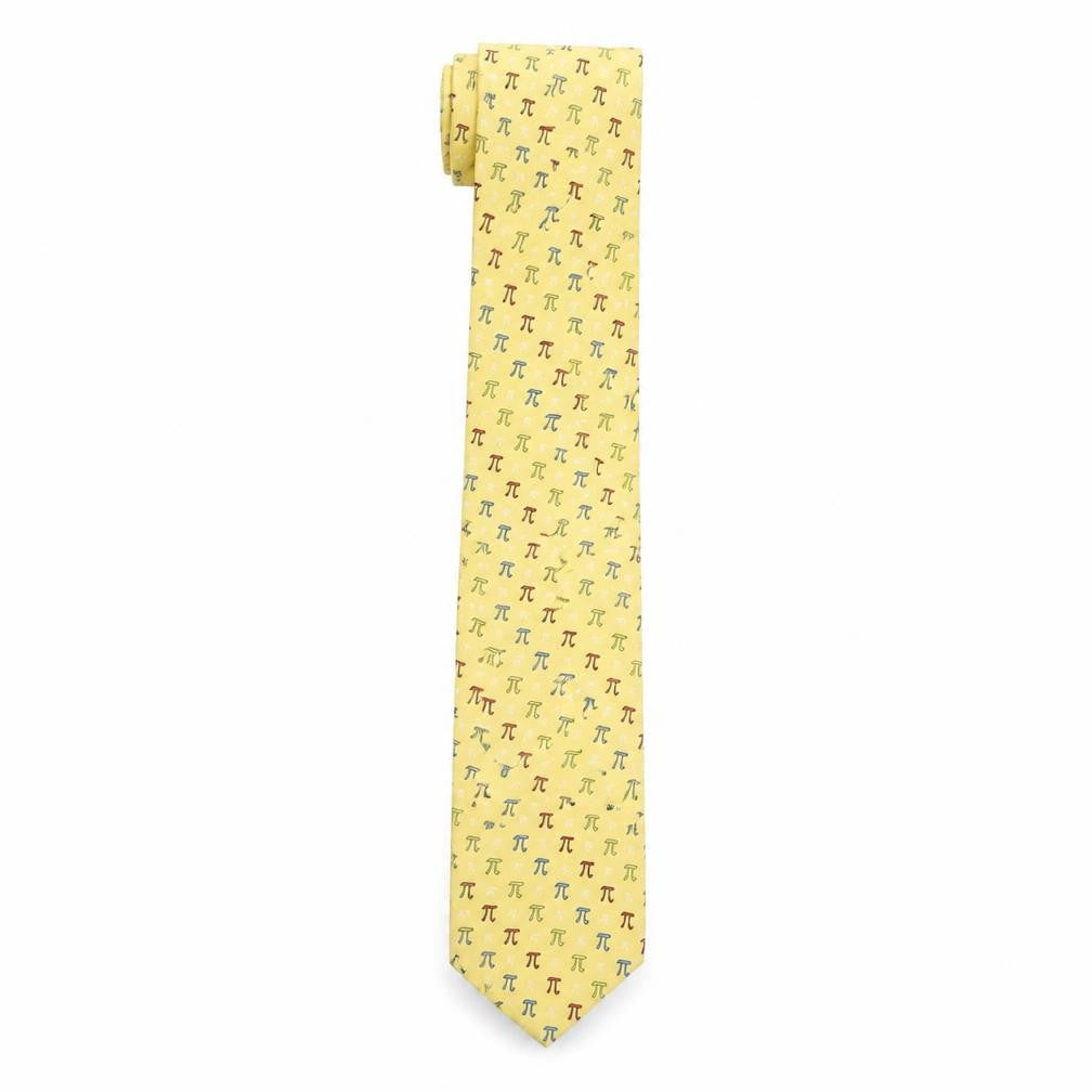 The Tie Studio Men's Yellow Geometric Silk Tie