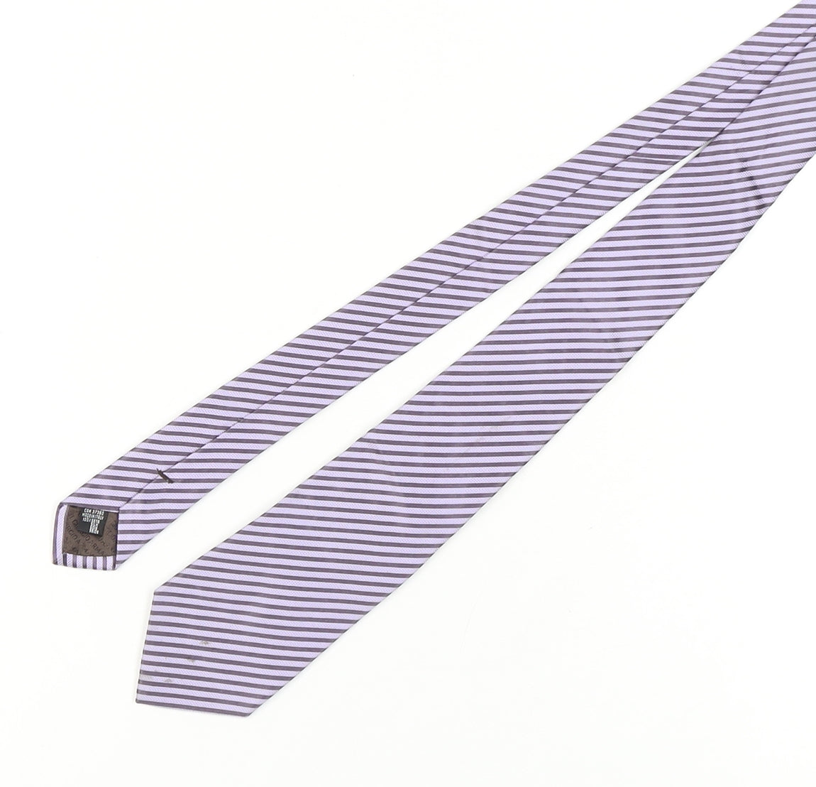 Giorgio Armani Men's Purple Striped Silk Tie
