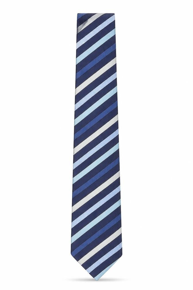 Giorgio Armani Men's Blue Striped Silk Tie
