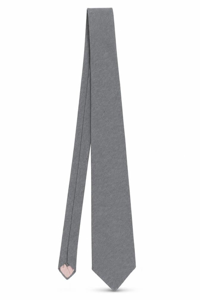 River Island Men's Grey Silk Slim Tie One Size