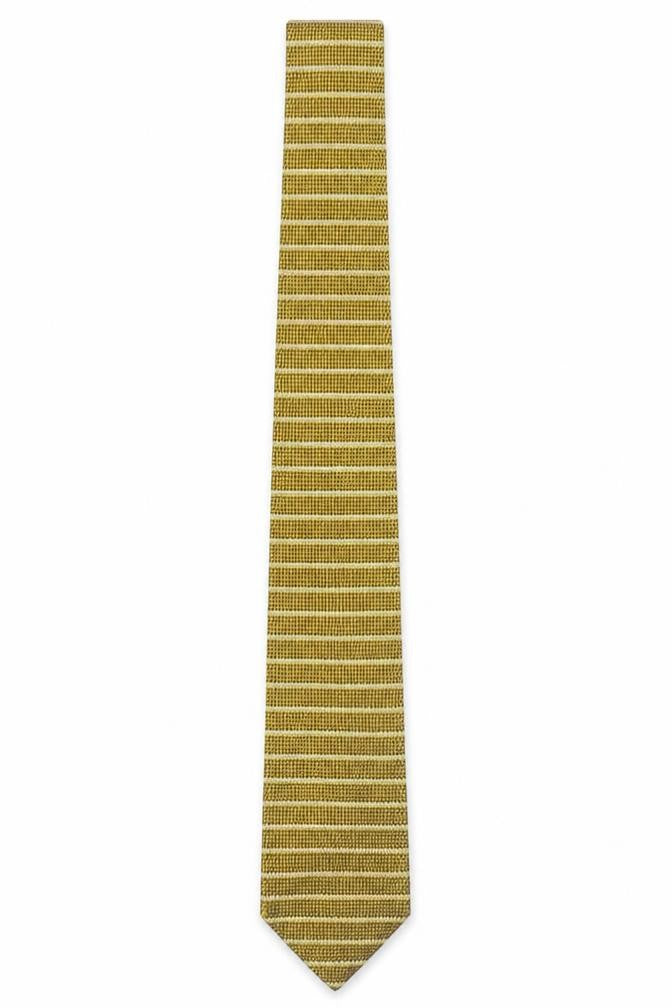 Charles Tyrwhitt Gold Striped Silk Men's Tie One Size