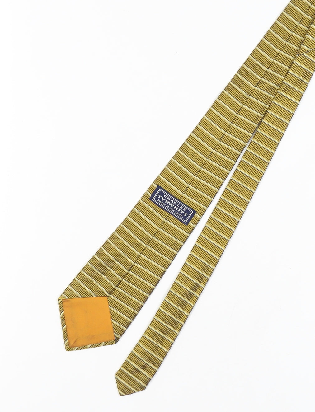 Charles Tyrwhitt Gold Striped Silk Men's Tie One Size
