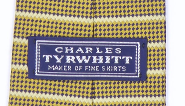 Charles Tyrwhitt Gold Striped Silk Men's Tie One Size
