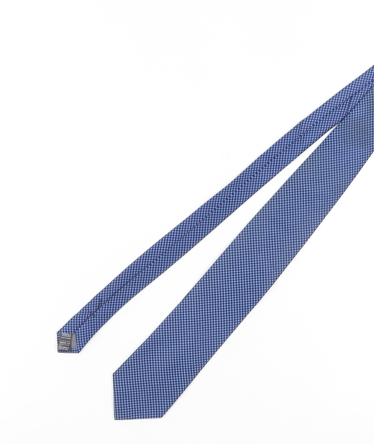 Marks & Spencer Men's Blue Silk Geometric Tie One Size