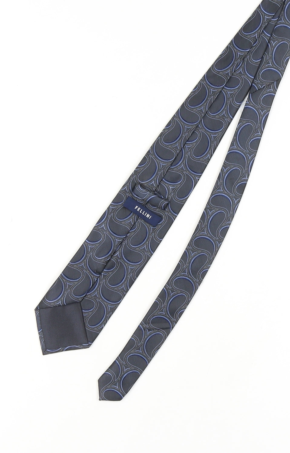 Fellini Men's Blue Paisley Silk Tie