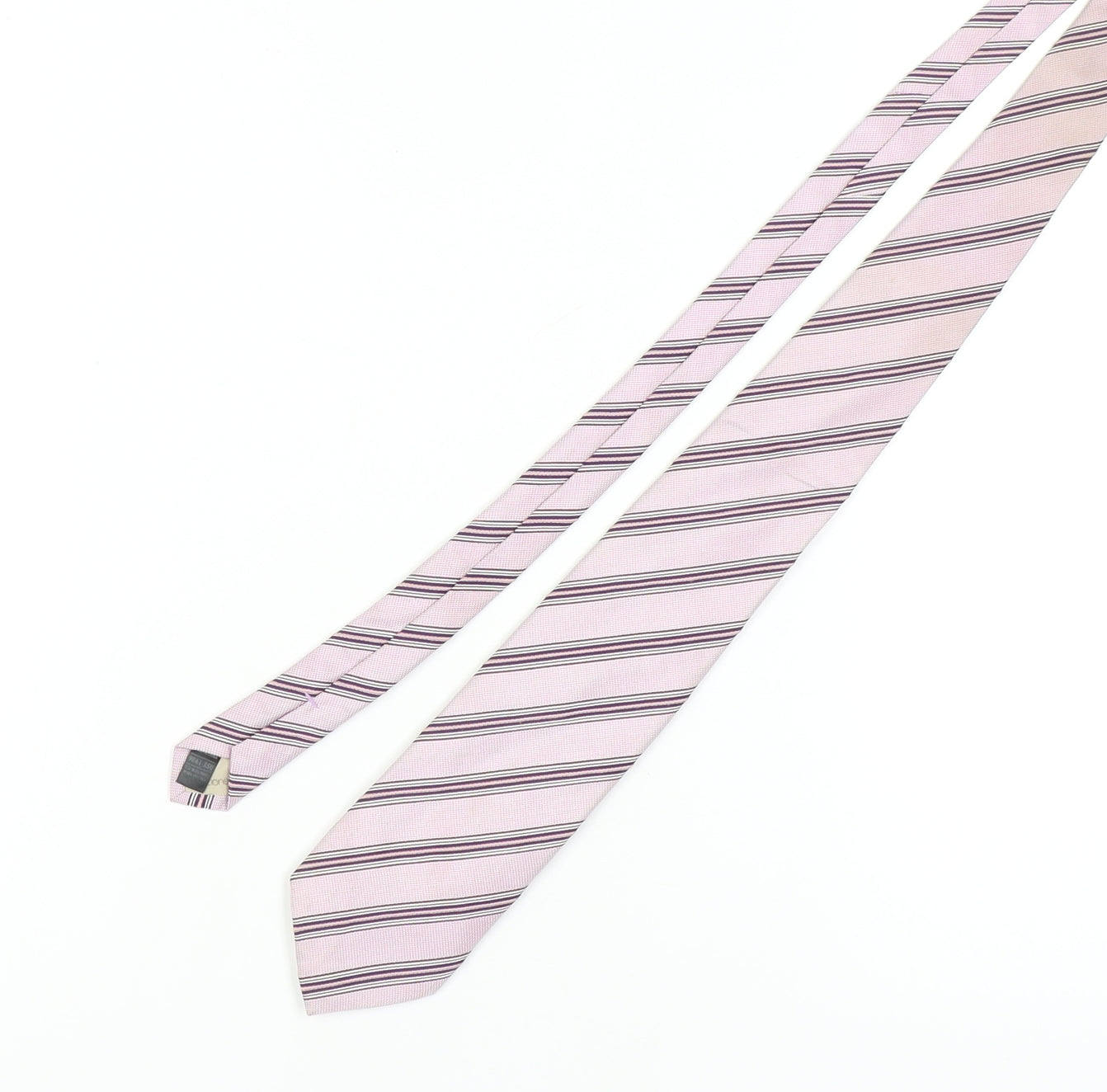 Marks & Spencer Pink Striped Silk Men's Tie