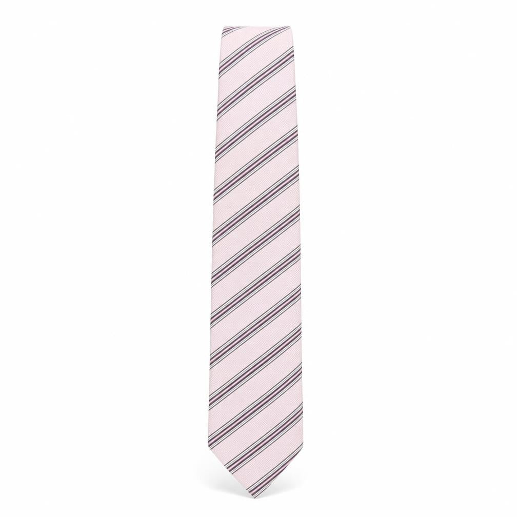 Marks & Spencer Pink Striped Silk Men's Tie