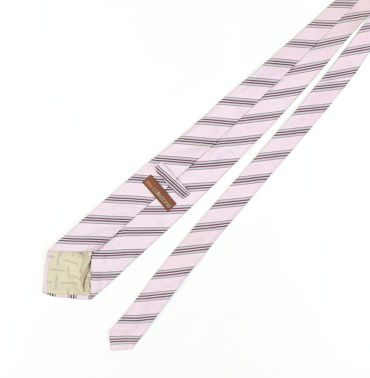 Marks & Spencer Pink Striped Silk Men's Tie