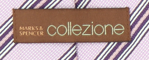 Marks & Spencer Pink Striped Silk Men's Tie