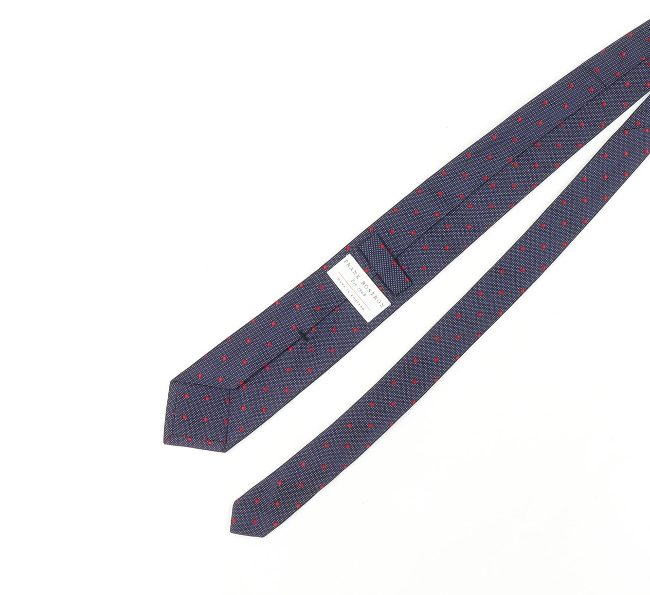 Frank Rostron Men's Blue Silk Polka Dot Tie