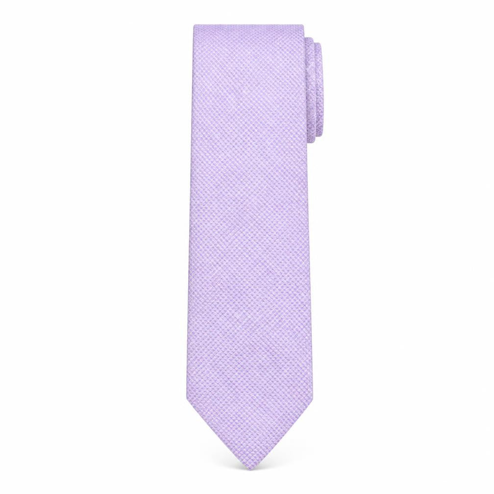 PINK Men's Purple Silk Houndstooth Tie - One Size