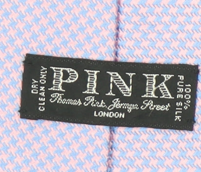 PINK Men's Purple Silk Houndstooth Tie - One Size