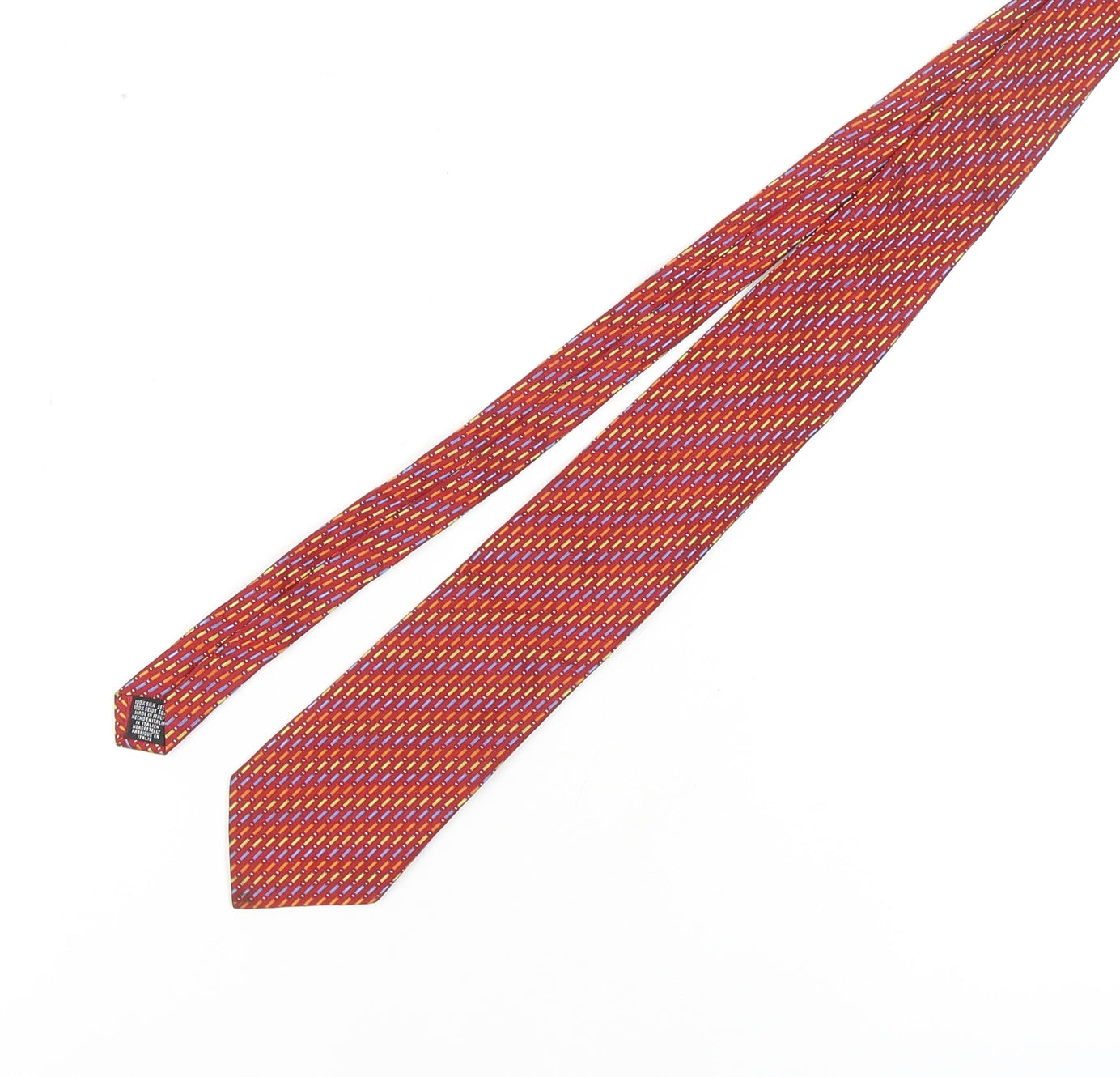 Frangi Men's Red Silk Geometric Designer Tie