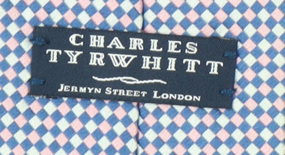Charles Tyrwhitt Men's Blue Check Silk Tie
