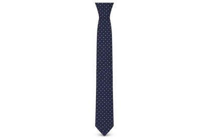 Frank Rostron Men's Blue Silk Polka Dot Slim Tie