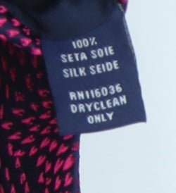 Charles Tyrwhitt Men's Pink Silk Slim Tie Geometric Design