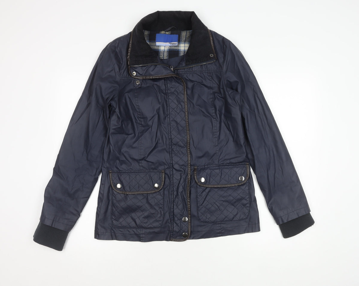 Next Women's Blue Quilted Jacket, Size 8
