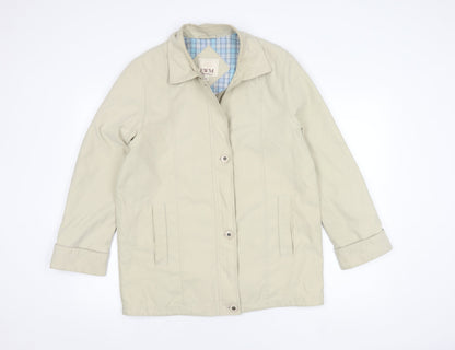 EWM Women's Beige Mid-Length Button Coat Size 12