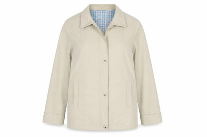 EWM Women's Beige Mid-Length Button Coat Size 12