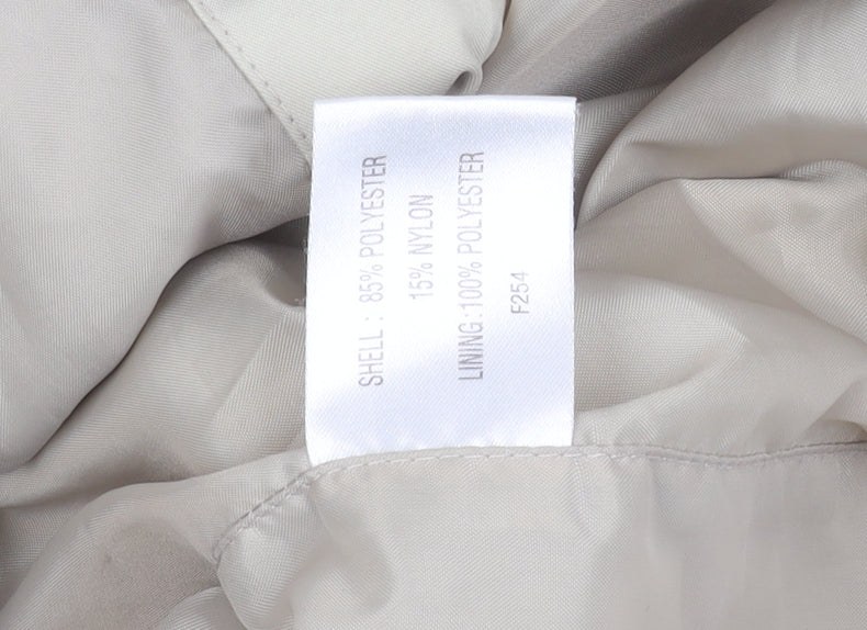 EWM Women's Beige Mid-Length Button Coat Size 12