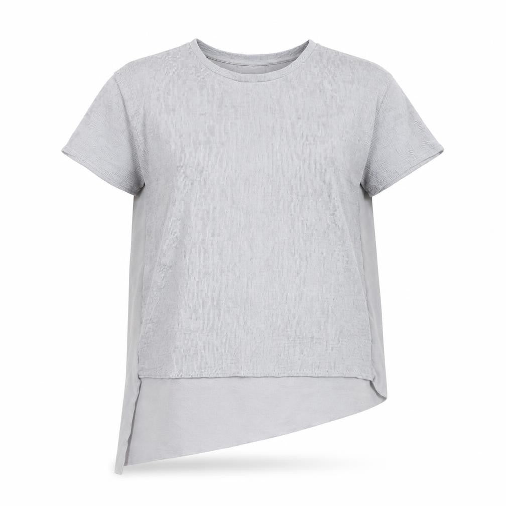 Zara Women's Grey Crew Neck T-Shirt Size 12