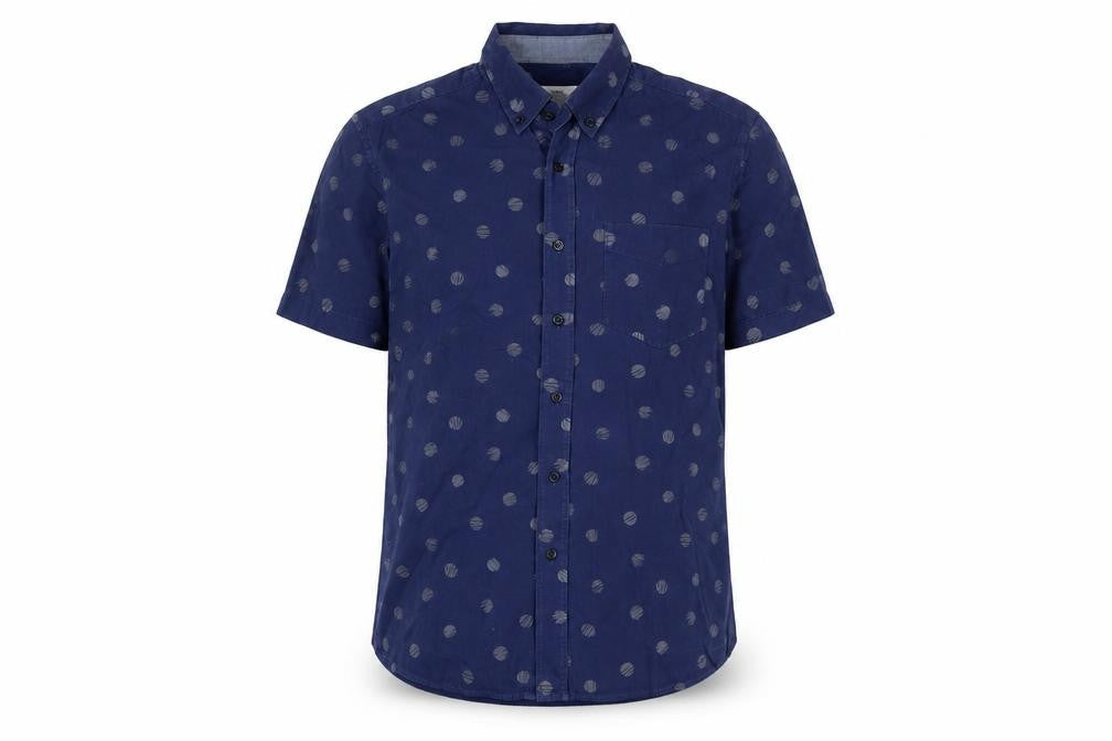 Next Boys' Blue S Graphic Print Button-Up Shirt