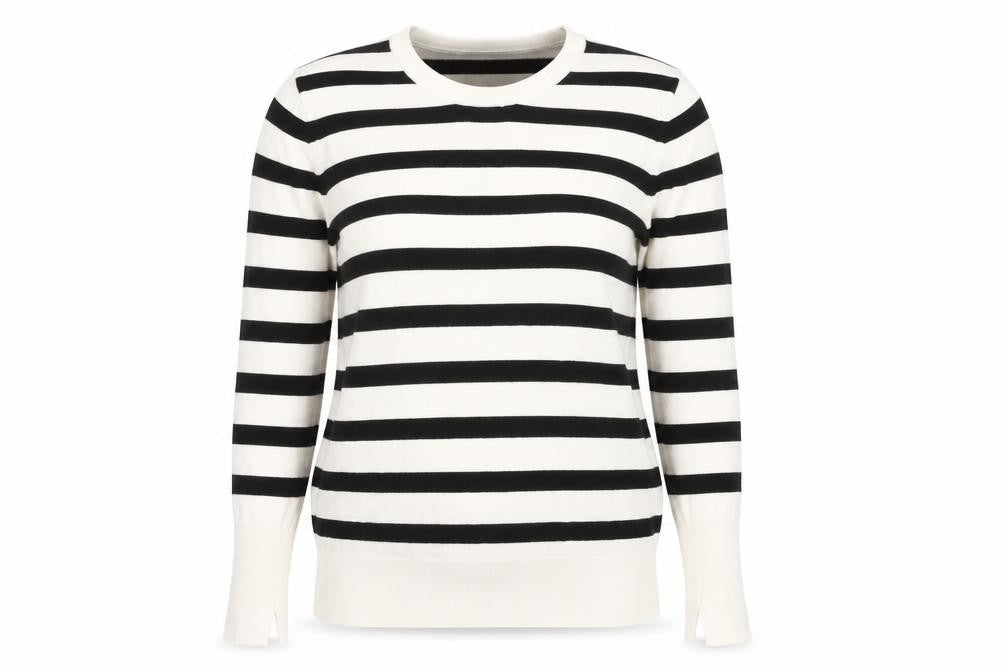 Zara Women's Black XL Striped Pullover Jumper