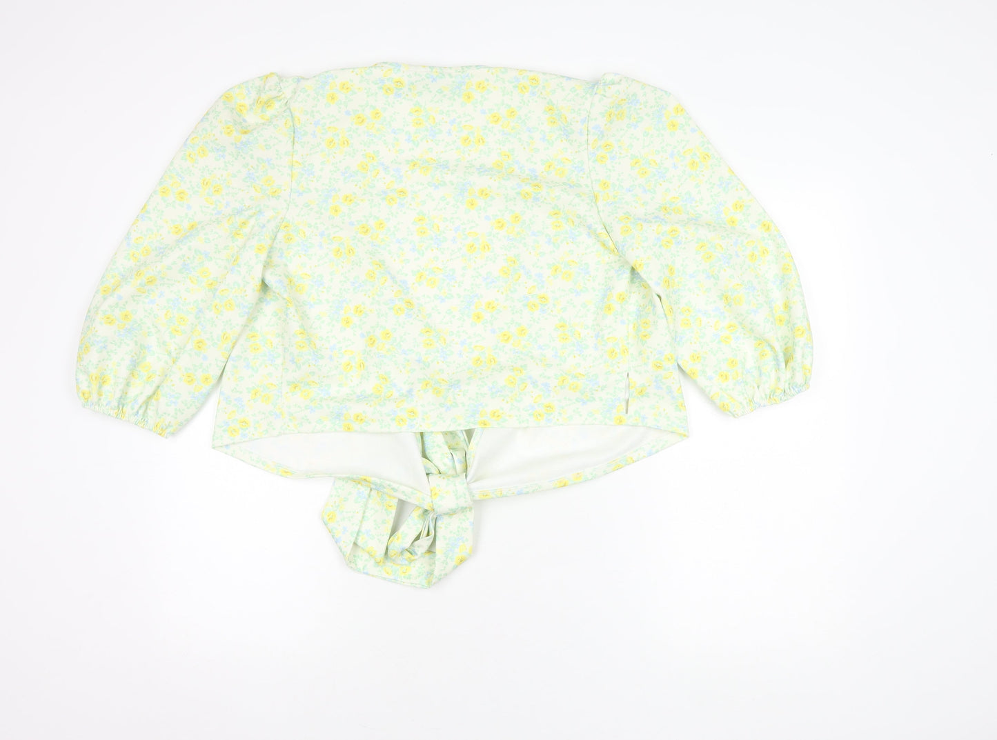 ASOS DESIGN Women's Floral Puff Sleeve Wrap Top