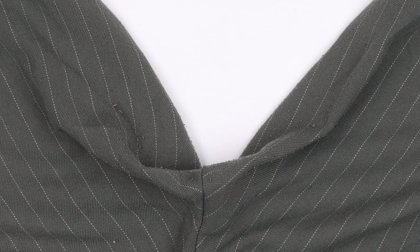 ASOS Women's Striped Grey Trousers Size 14