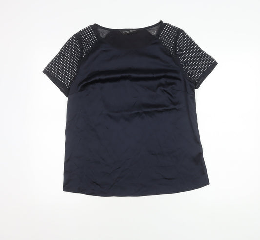 Dorothy Perkins Women's Black Studded Top Size 12