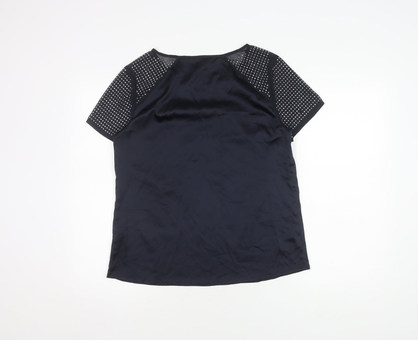 Dorothy Perkins Women's Black Studded Top Size 12