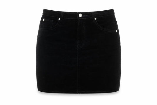 Women's Black Cotton Skirt - Size 12